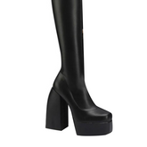 Block Heel Platform Over The Knee Boots